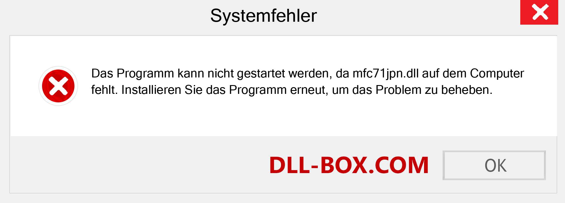 mfc71jpn.dll-Datei fehlt?. Download für Windows 7, 8, 10 - Fix mfc71jpn dll Missing Error unter Windows, Fotos, Bildern