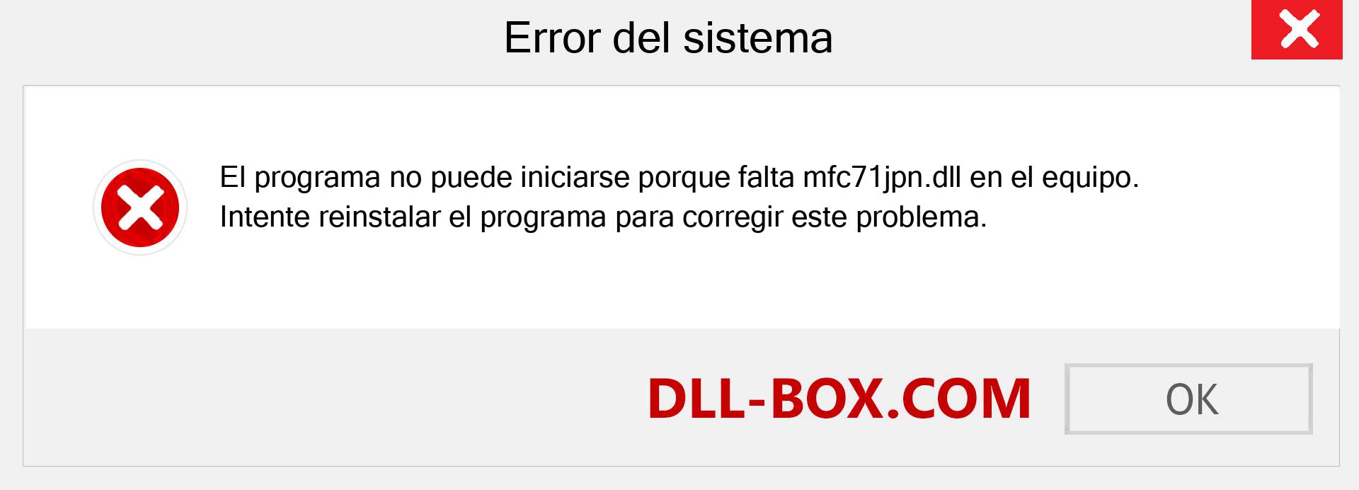 ¿Falta el archivo mfc71jpn.dll ?. Descargar para Windows 7, 8, 10 - Corregir mfc71jpn dll Missing Error en Windows, fotos, imágenes