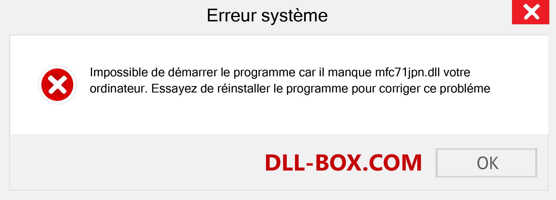 Le fichier mfc71jpn.dll est manquant ?. Télécharger pour Windows 7, 8, 10 - Correction de l'erreur manquante mfc71jpn dll sur Windows, photos, images